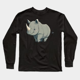 Baby Rhino - Cute Long Sleeve T-Shirt